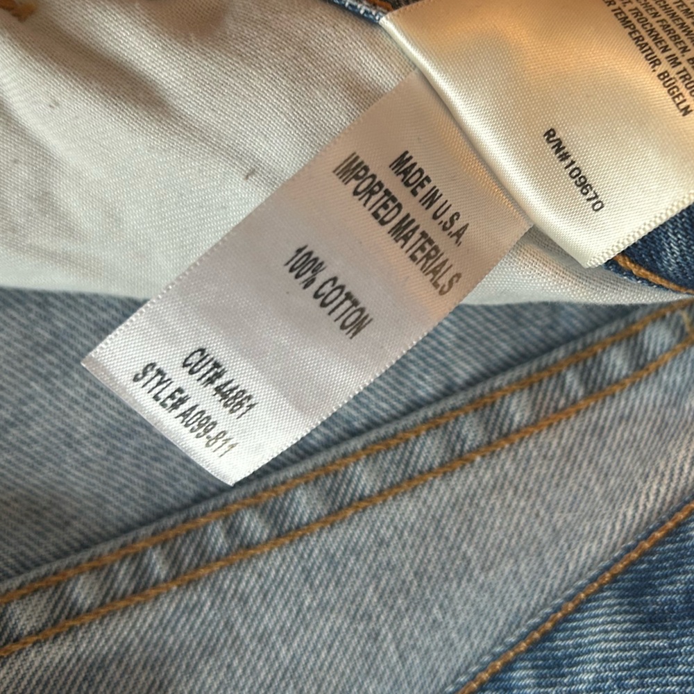 Agolde High Rise Light Blue Jeans - Picture 3 of 4